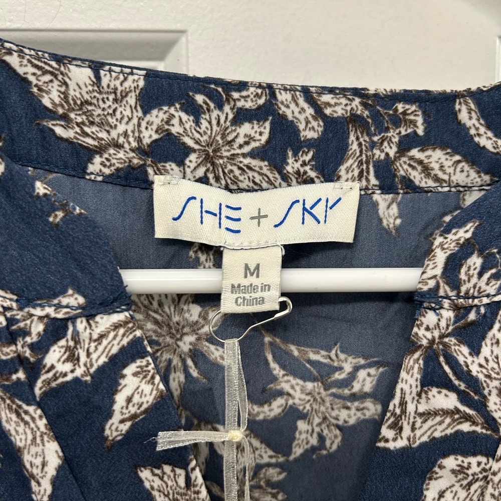 Pinkblush- Blue Floral Maternity Midi Dress - NEW with tags - Picture 3 of 6